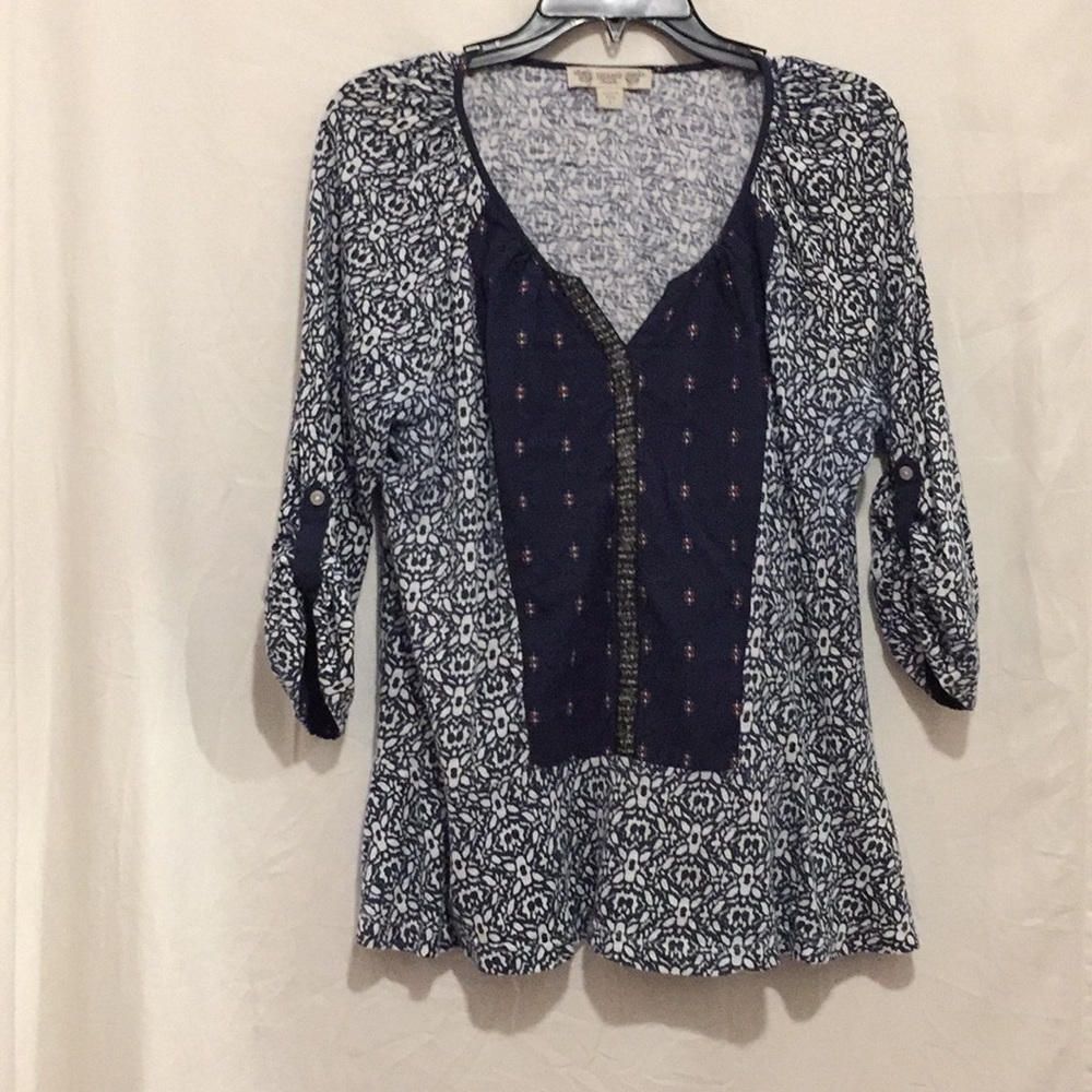 Vintage American Blues long sleeved BoHo top large